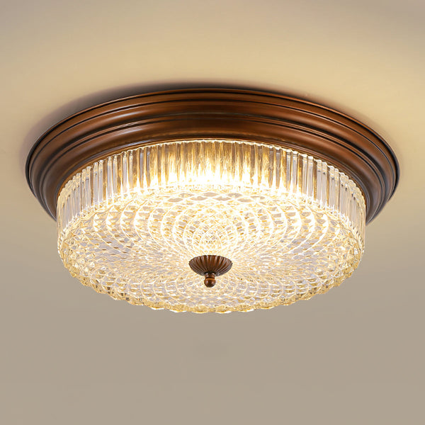 Ulcarir Retro Glass Flush Ceiling Lamp
