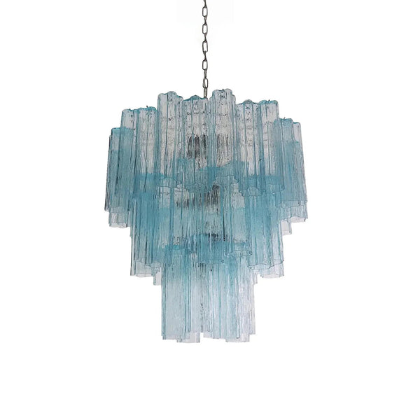 Elegant Blue Tube Chandelier