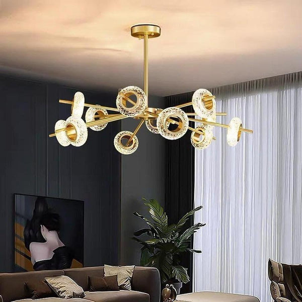 Brass Crystal LED Chandeliers