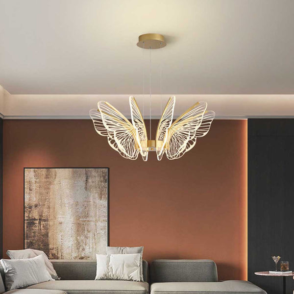 Chandelier Modern Luxury Elegant Acrylic, Butterfly/Leaf