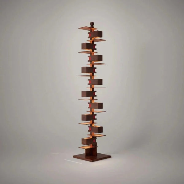 Salita Wood & Iron Floor Lamp | Sculptural Table & Floor | CLND050