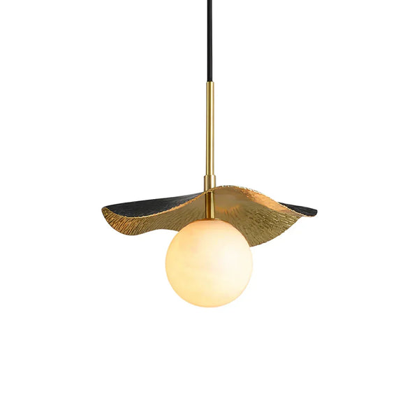 Alabaster Montera Brass Pendant Light
