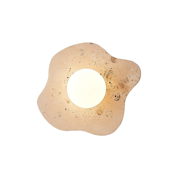 Travertine Blob Glass Wall Lamp