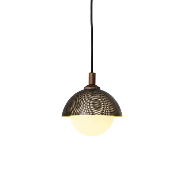 Pith Dome Perforated Wooden Pendant Lamp