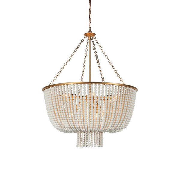 Opal Postmodern Luxury Wooden Chandelier