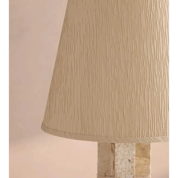 Travertine Block Table Lamp | CLJFR52