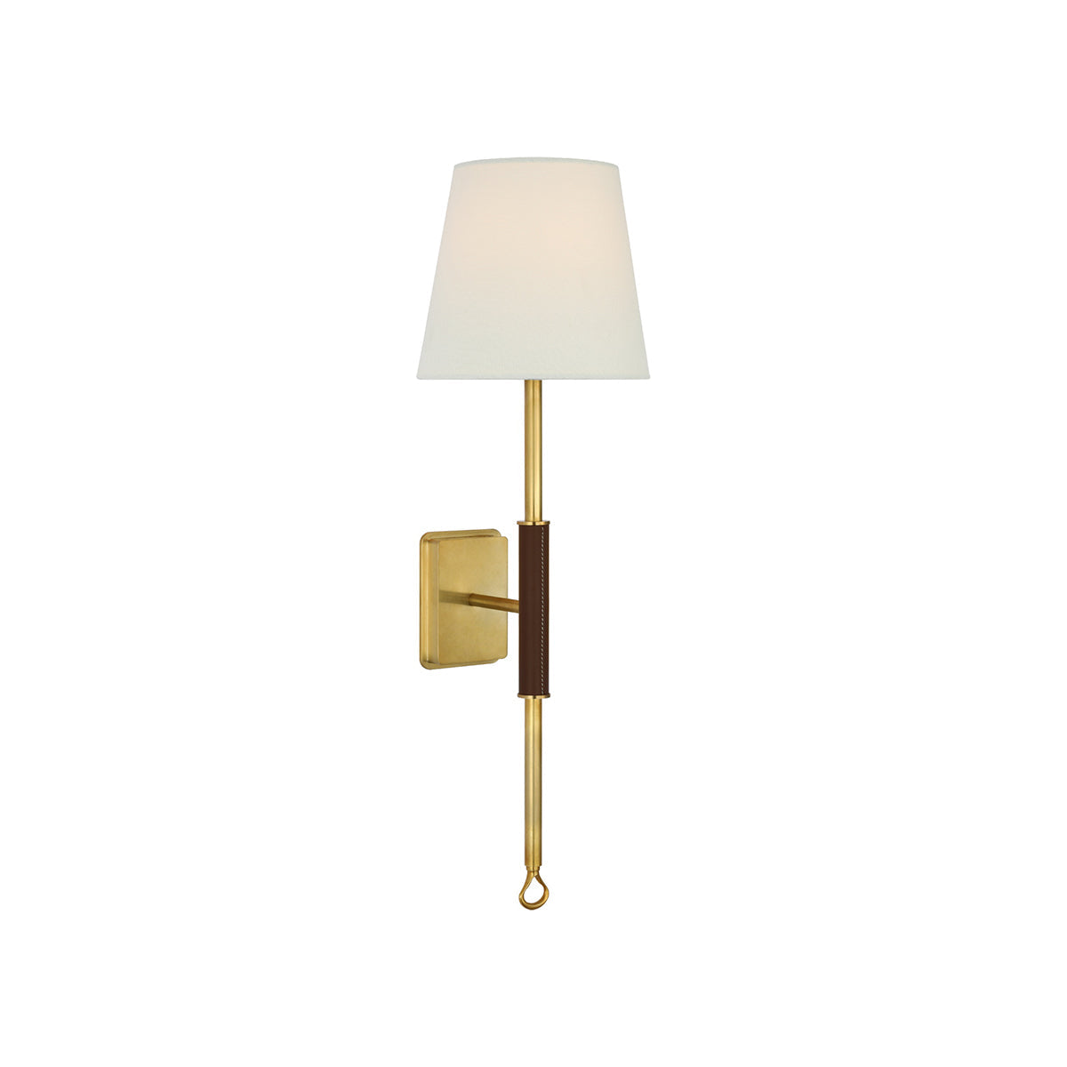Osilan Vintage Staggered Tail Brass Fabric Sconce Wall Lamp