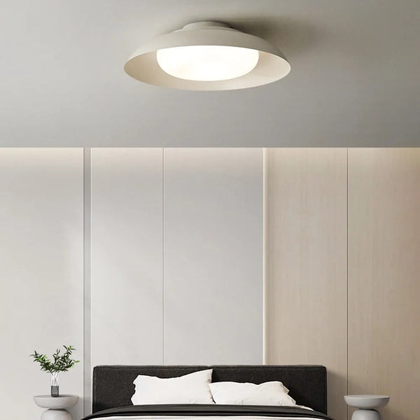 Arisha Nordic Bowl Flush Mount Ceiling Light, White