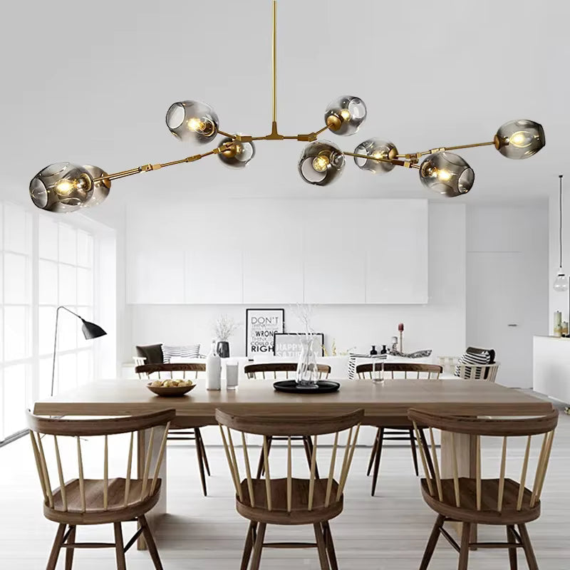 Zentra Black and Gold chandelier 6/7/8/9/10 Lights