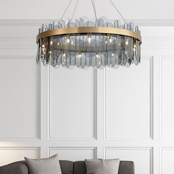 Patina Gold Ring Chandelier