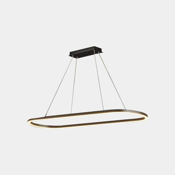 Pendant Light Simple Oval Dimmable LED, Black / White