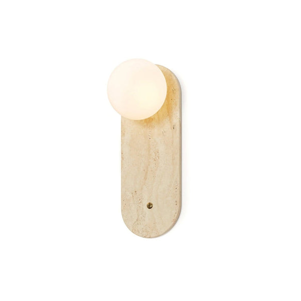Zeshaen Travertine Glass Wall Lamp