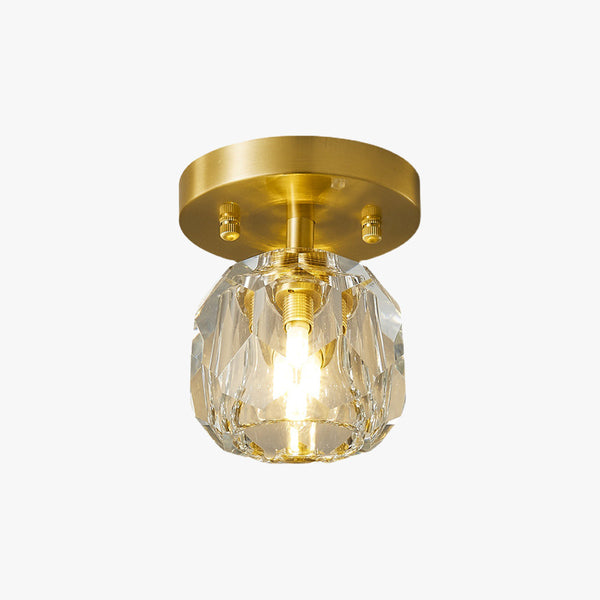Kristy Luxury Diamond Metal/ Flush Mount Ceiling Light, Gold