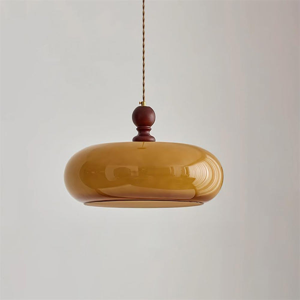Eldom Amber Glass Shade Pendant Light