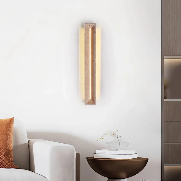 Rectangle Solace Travertine Beam Wall Light
