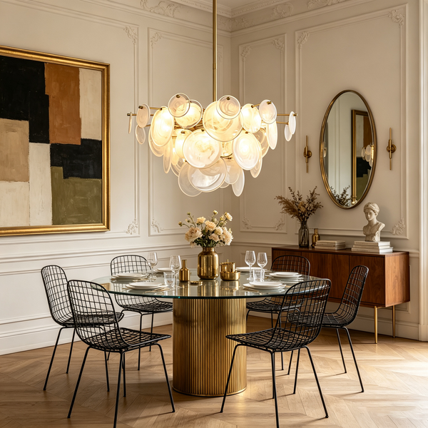 Celeste Glass Disc Chandelier