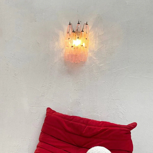 Poliedri Pink Wall Lamp