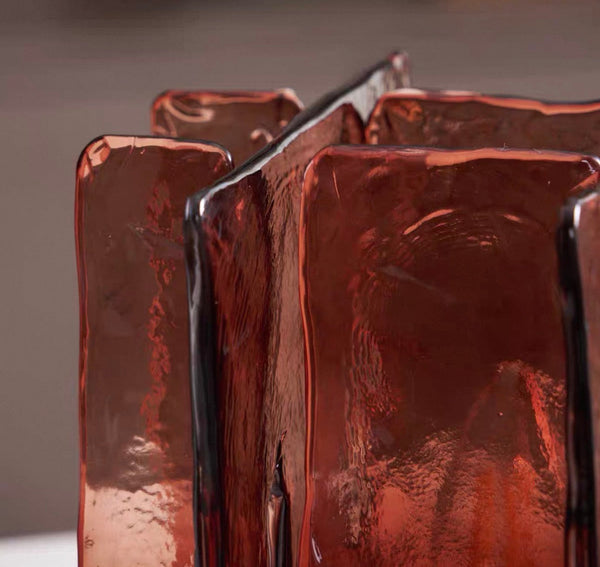 Burgundy Glass Table Lamp | Blades | CLGLRED56