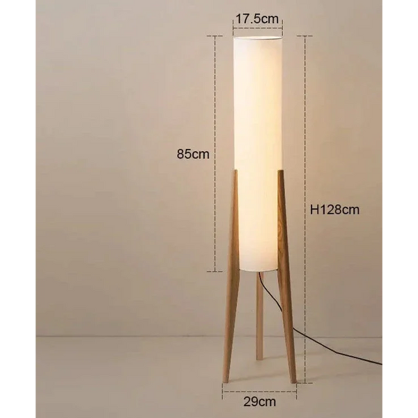 Piloni Wood & Linen Floor Lamp | CLHJ852