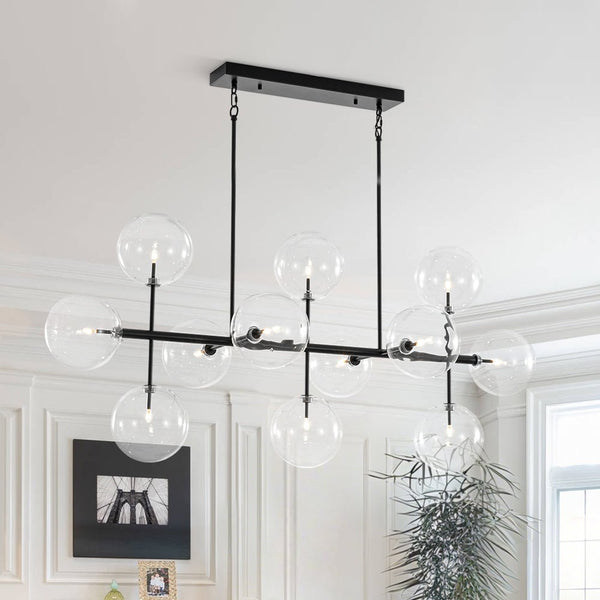 Himinuvux Sputnik Globe Bubble Linear Glass Chandelier