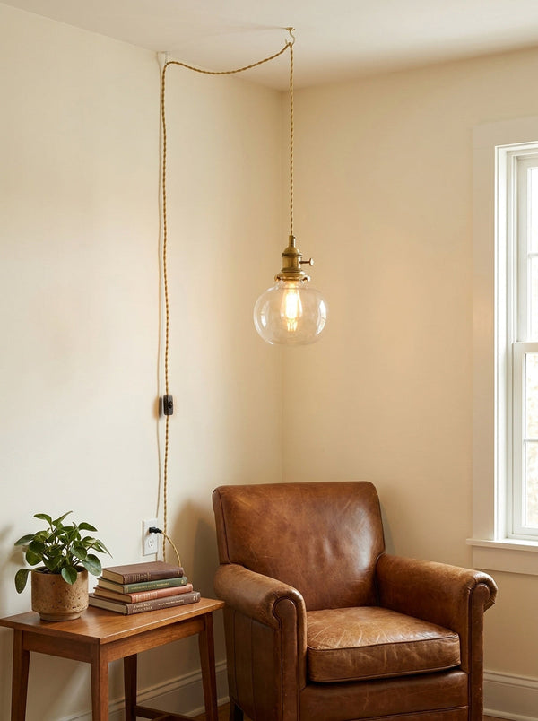 Celinira Glass Plug In Pendant Light
