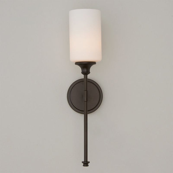 Tiffany Nordic Vanity Metal Glass Minimalism Wall Lamp, Black/Silver
