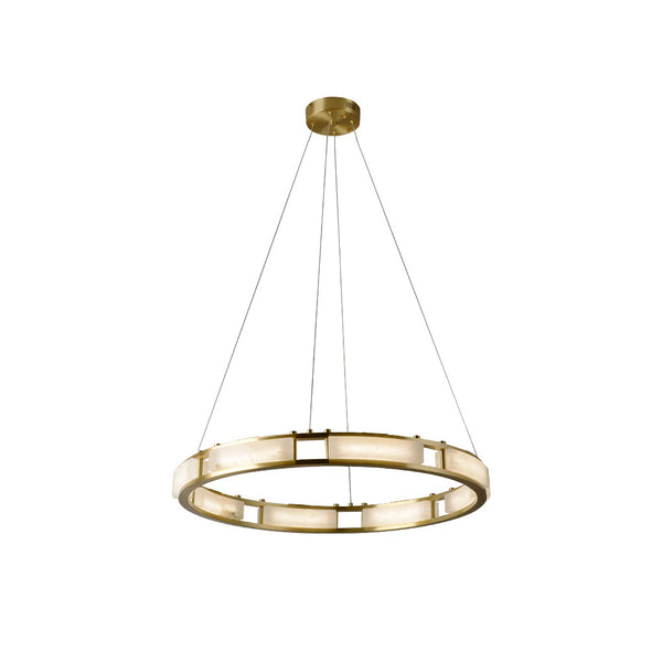 Cuzora Brass Alabaster Chandelier