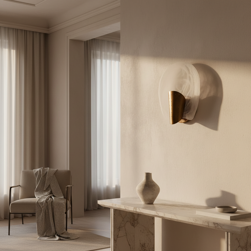 Halo Glass & Brass Wall Sconce | CLHD025
