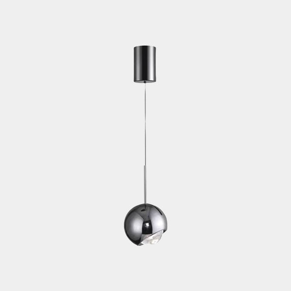 Pendant Light Pearl Globe Dimmable LED, Black / Chrome