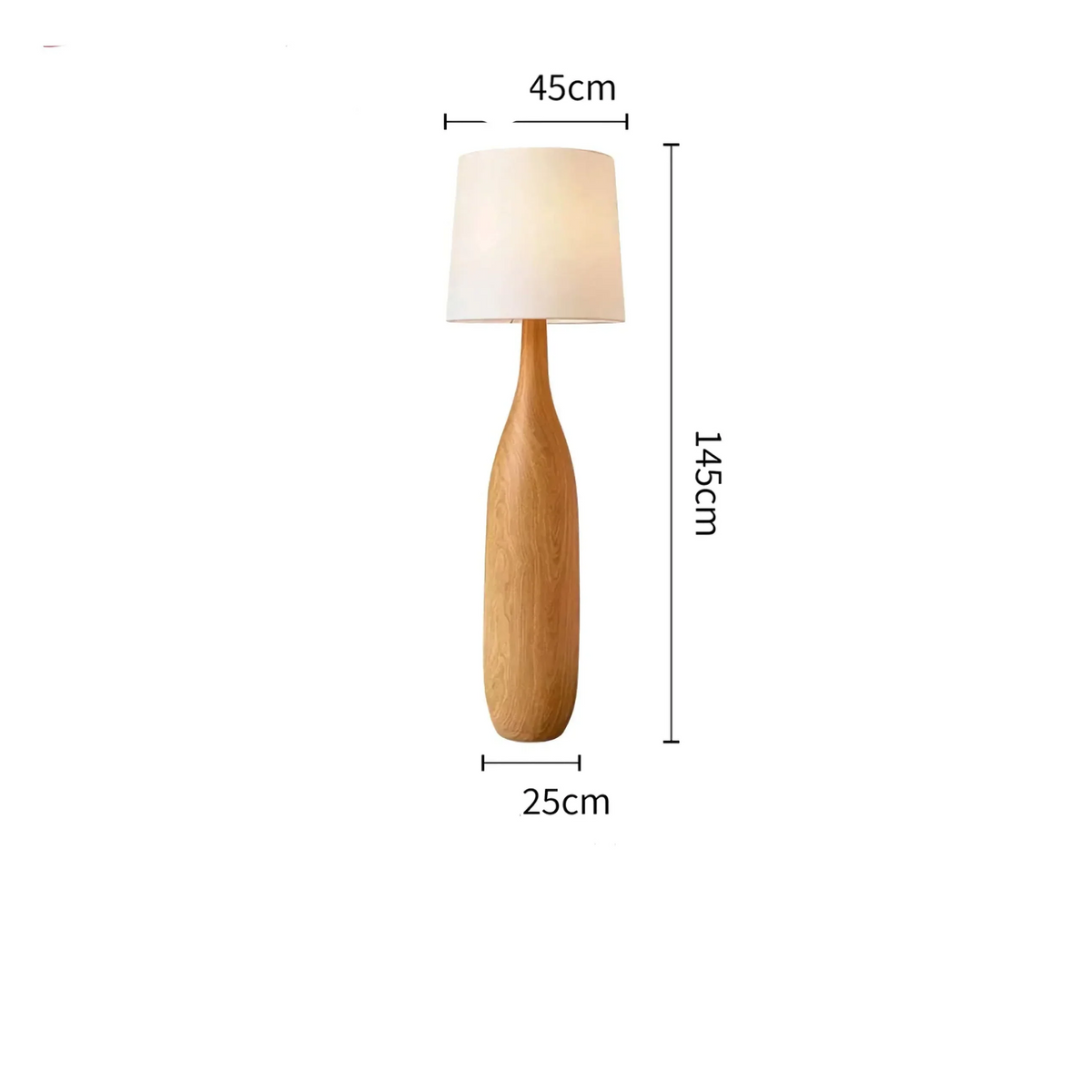 La Quercia Floor Lamp | Woodgrain Resin | CLQUE145