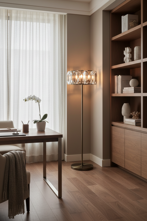 Trieste Floor Lamp | Copper & Crystal | CLTRS160
