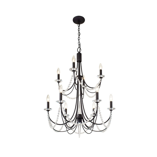 Purelux Postmodern Luxury Brass Crystal Chandelier