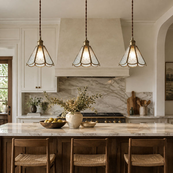 Patterned Glass Pendant Lamp