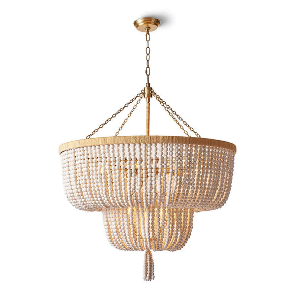 Silva Vintage LED Pendant Light White/Clear Dining/Living Room Metal&Crystal