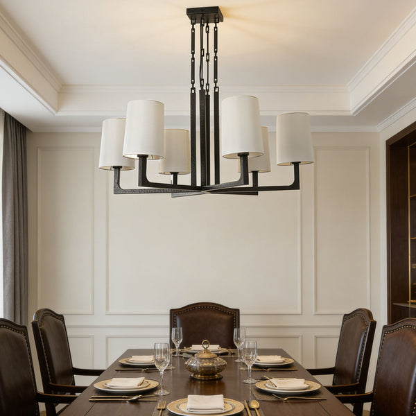 Wright‑inspired Round Chandelier