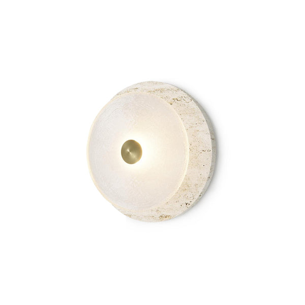 Ether Silver Travertine Wall Lamp