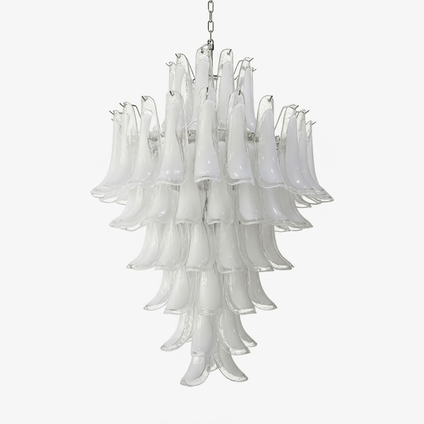 White Cloud Glass Petals Chandelier