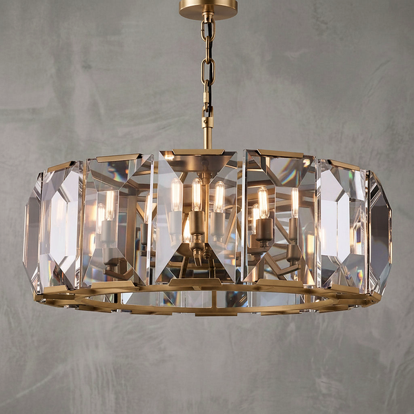 Round Crystal Halo Chandelier | CLPOH009K
