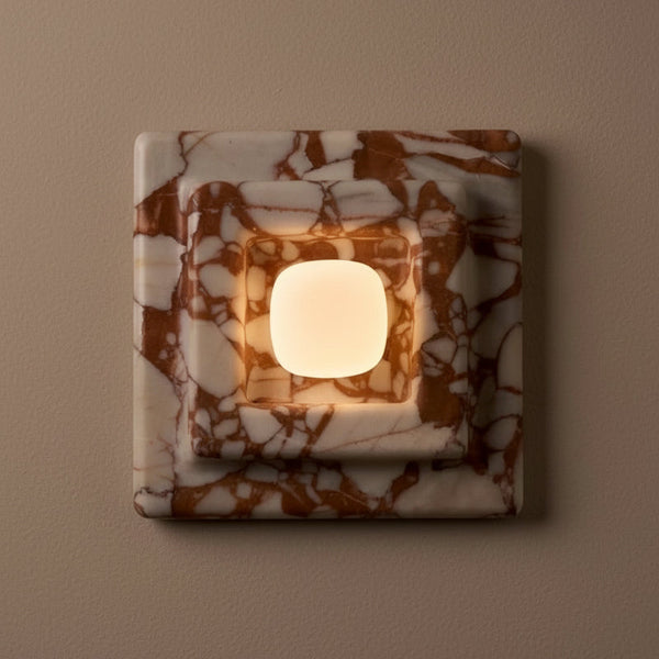 Black Marble Square Wall Sconce | CLMZU45