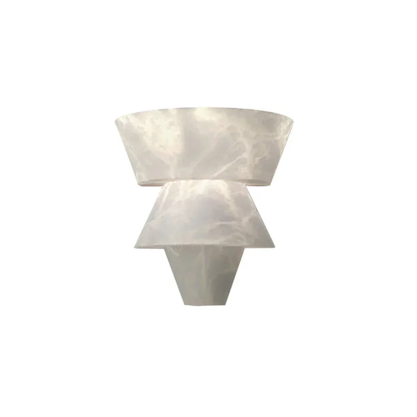 Alabaster Tiered Cone Wall Light