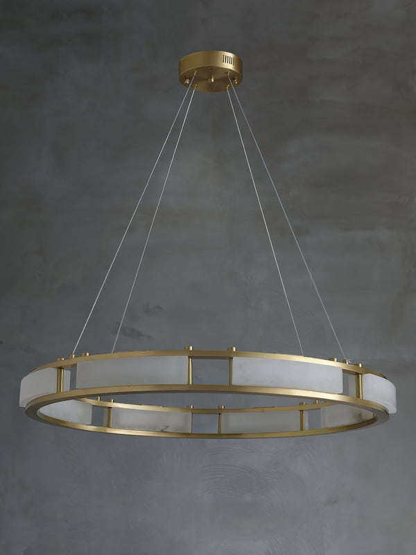 Cuzora Brass Alabaster Chandelier