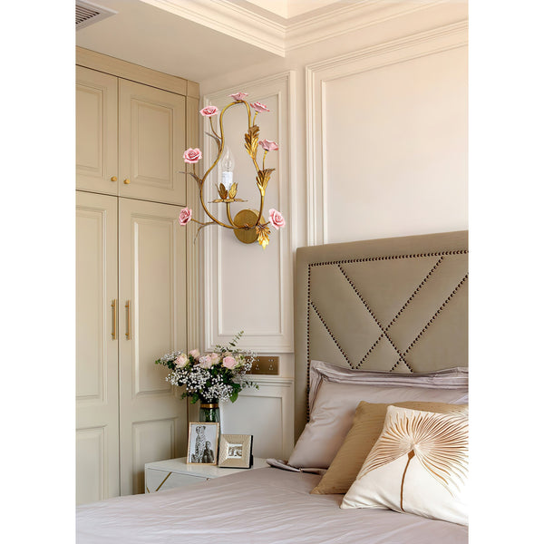 Orvara Floral Ceramic Wall Lamp