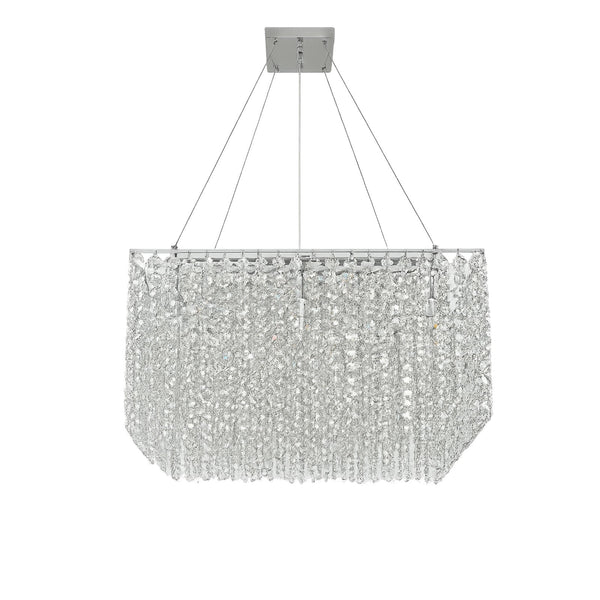 Modern Rectangular Crystal Chandelier