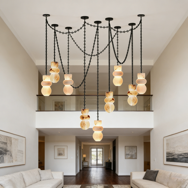 Alabaster Cluster Chandelier