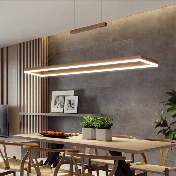 Line Rectangular Pendant Ceiling Lights for Dining Room