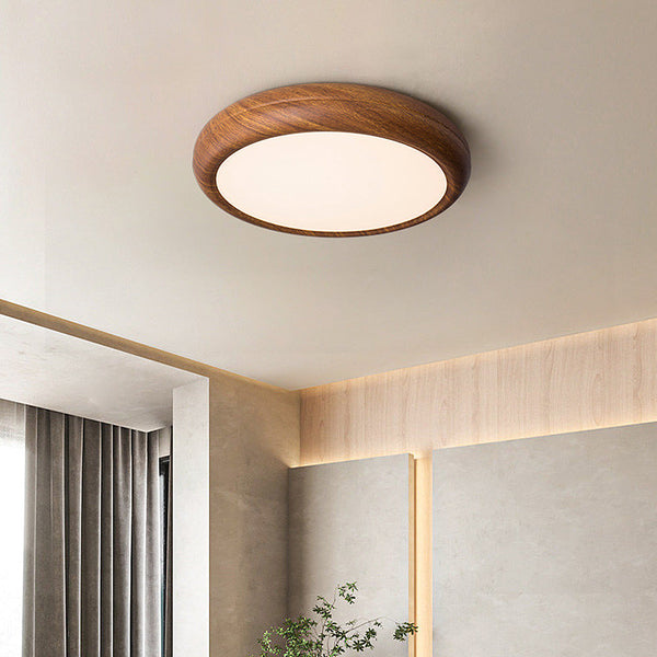 Simple Wood LED Round Ceiling Light