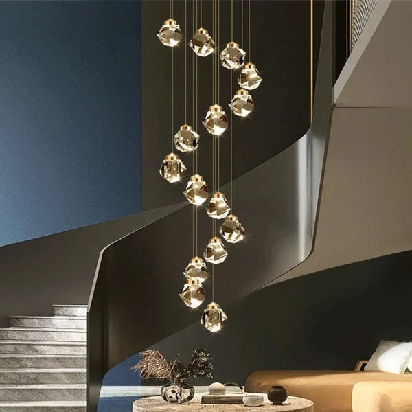 Crystal Modern Pendant Light for Staircase