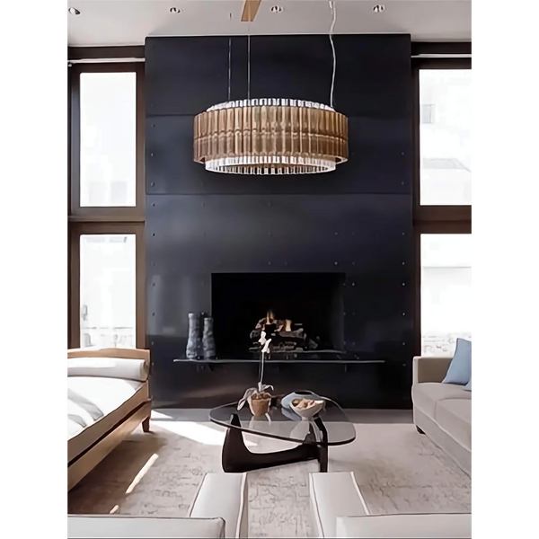 Smoked Glass Drum Chandelier | CLFB02550
