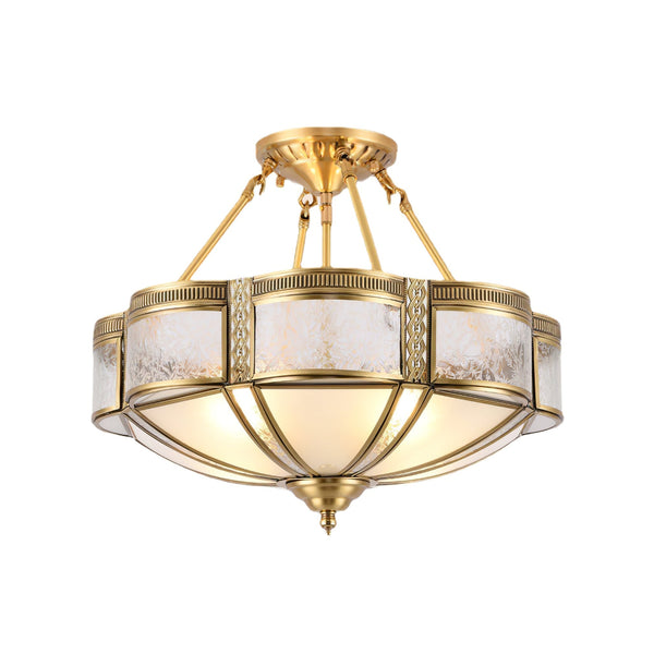 Floral Brass Ceiling Lamp