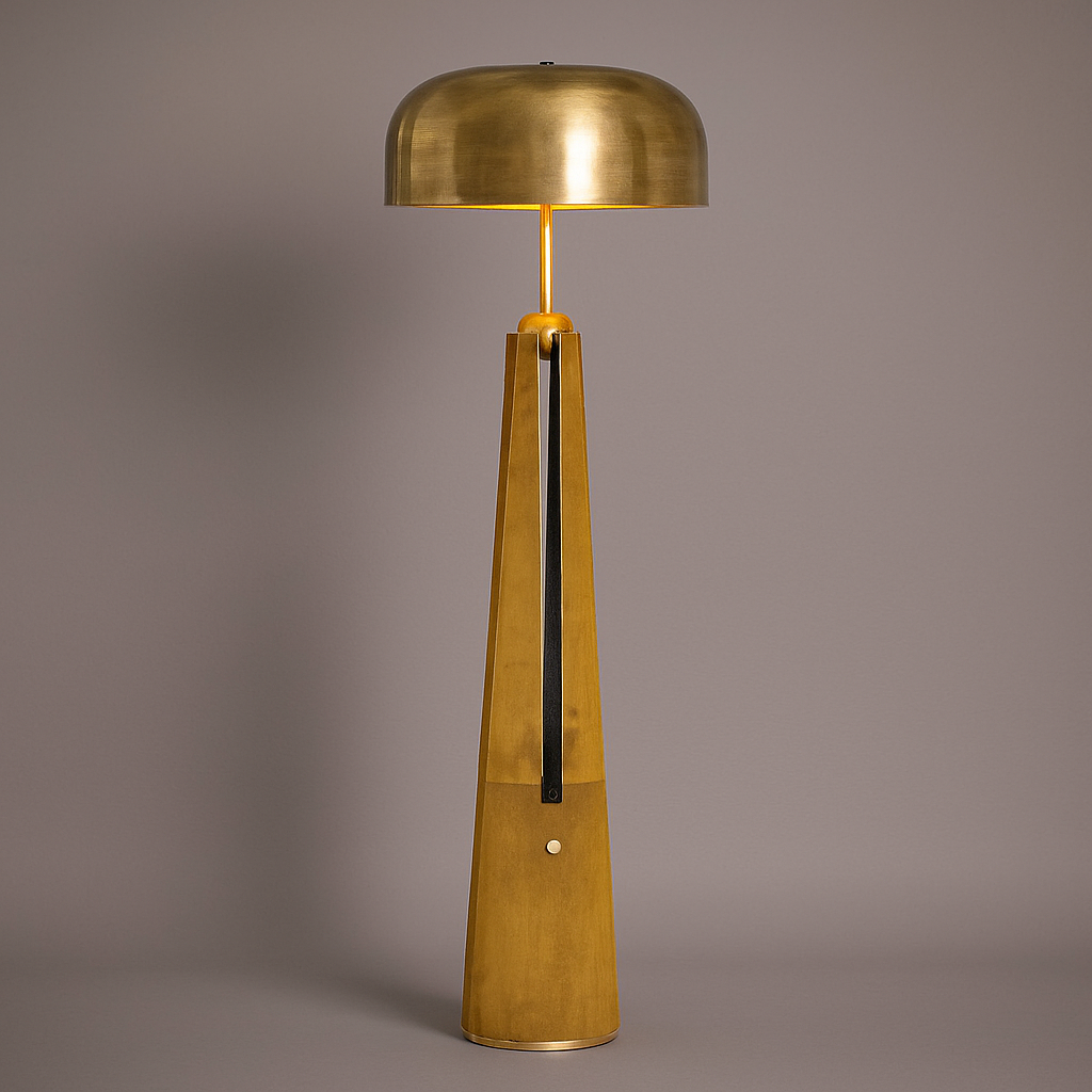 Trastevere Floor Lamp | Brass & Leather | CL85076P